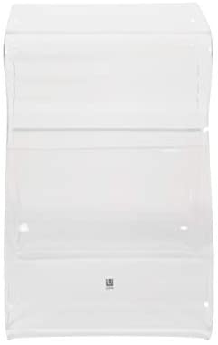 Umbra Magino, Acrylic Side Table, End Table, Stool with Storage, Modern Magazine Rack, Clear,21.725" x 20.9" x 15.125"
