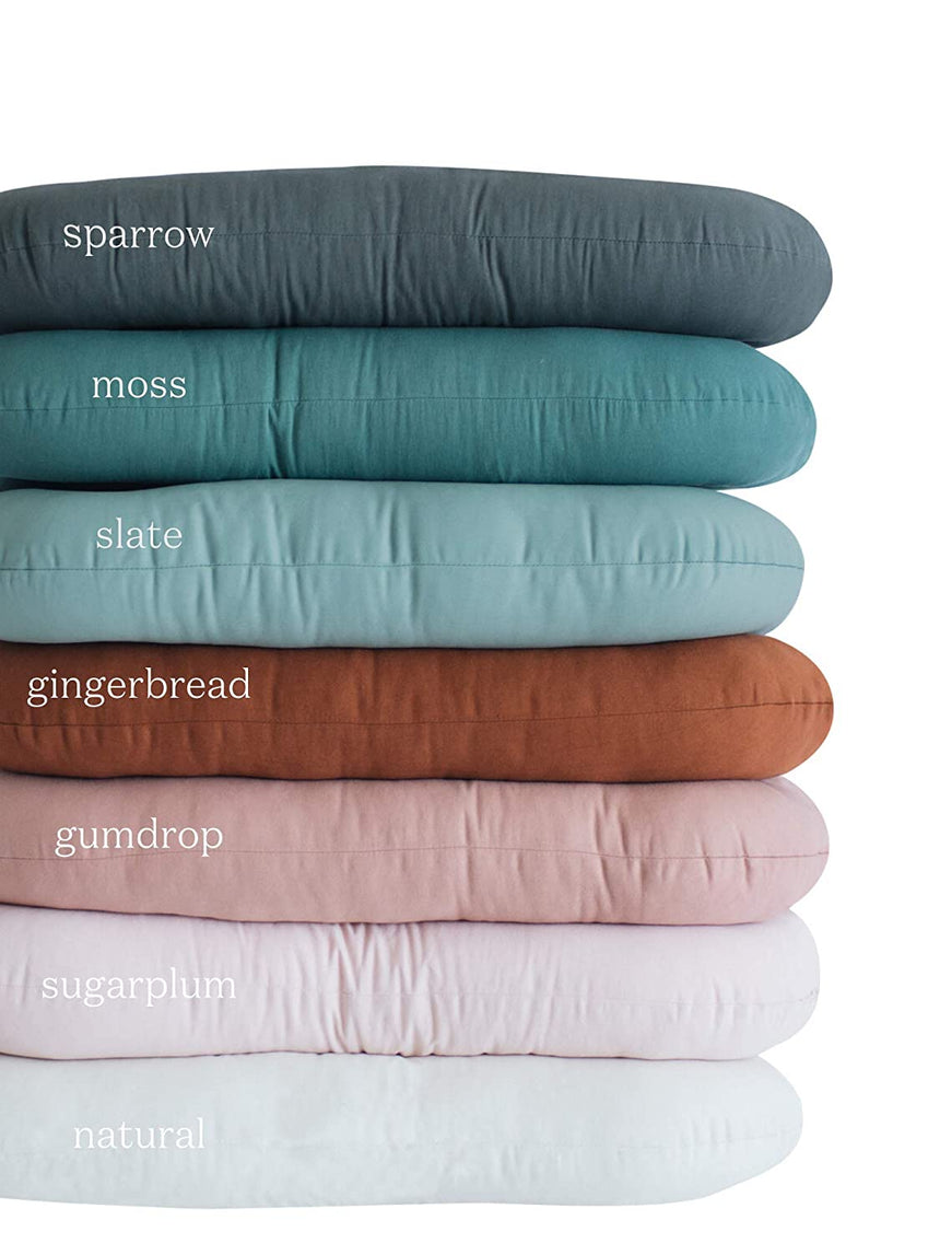 Snuggle Me Organic Bare | Baby Lounger & Infant Floor Seat | Newborn Essentials | Organic Cotton, Fiberfill | Natural